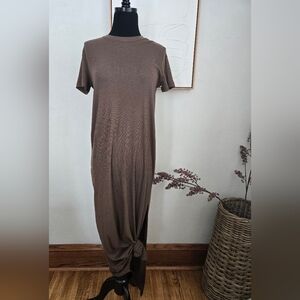 Front knot maxi dress